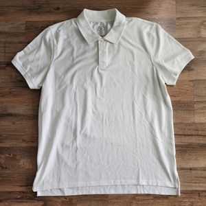 Men's St John's Bay Comfort Flex Slim Fit Polo Short Sleeve Shirt White Size XL